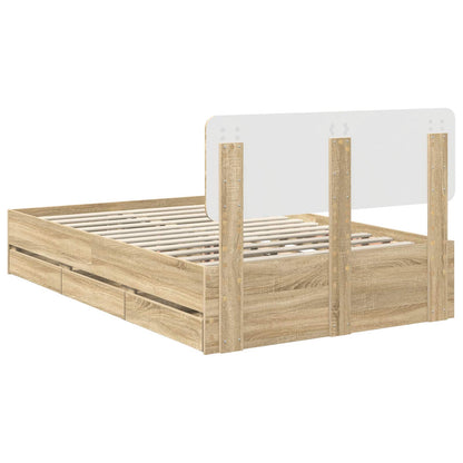 Struttura del letto con cassetto Rovere Sonoma 120 x 200 cm | homemem39