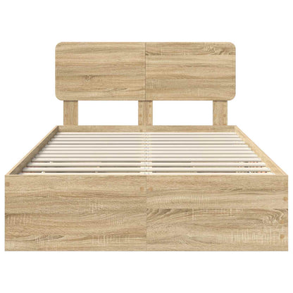 Struttura del letto con cassetto Rovere Sonoma 120 x 190 cm | homemem39