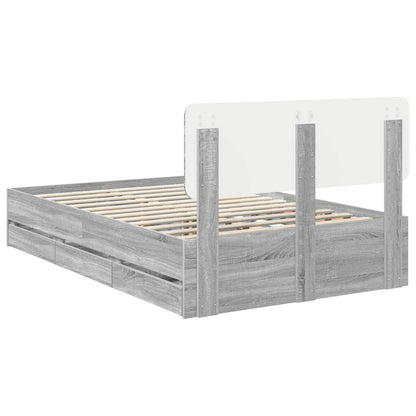 Struttura del letto con cassetto Grigio Sonoma 120 x 200 cm