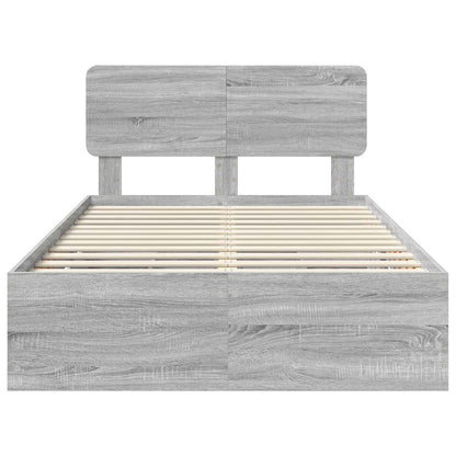 Struttura del letto con cassetto Grigio Sonoma 120 x 200 cm
