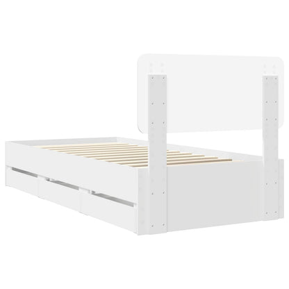 Struttura del letto Bianco 100 x 200 cm Legno ingegnerizzato | homemem39
