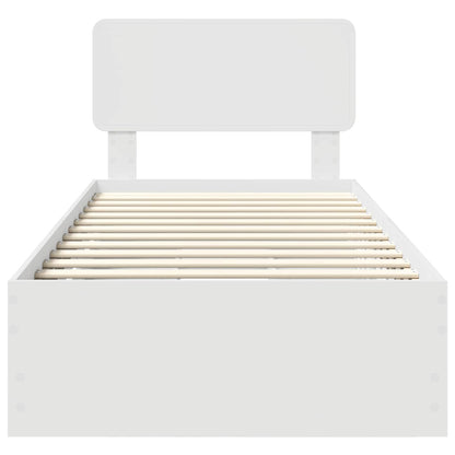 Struttura del letto Bianco 100 x 200 cm Legno ingegnerizzato | homemem39