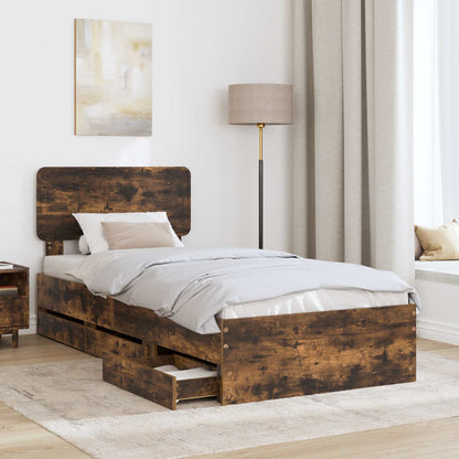 Struttura del letto Quercia Affumicata 100 x 200 cm | homemem39
