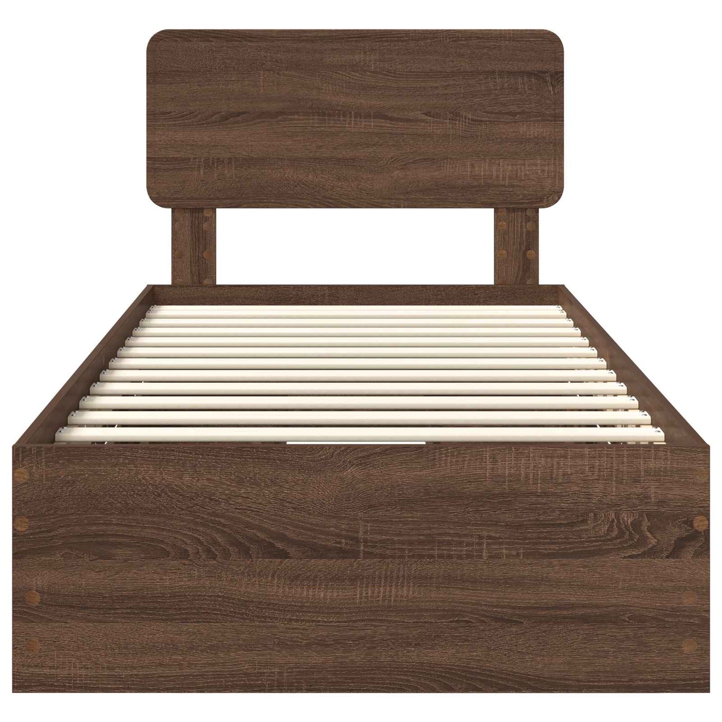 Struttura del letto con cassetto Rovere Marrone 100 x 200 cm