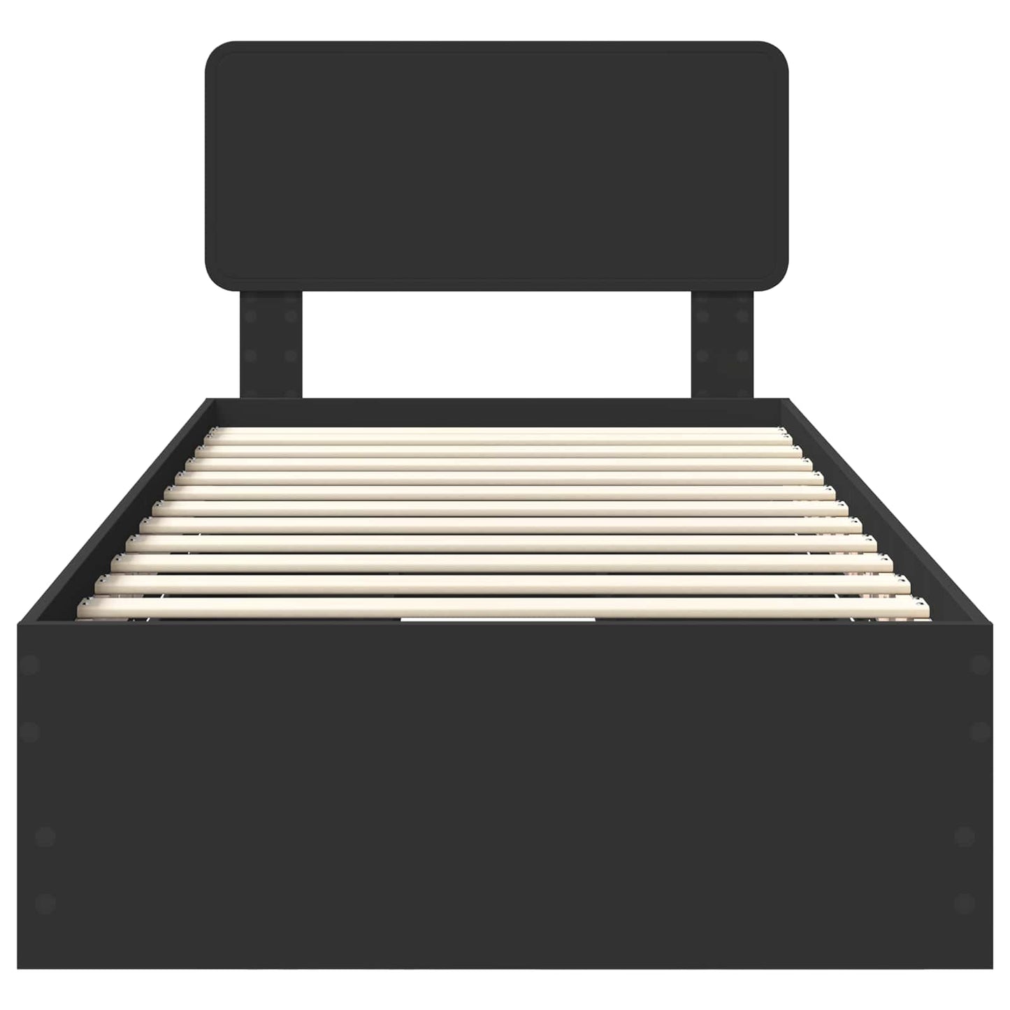 Struttura del letto Nero 90 x 200 cm Legno Ingegnerizzato