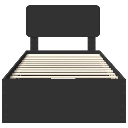 Struttura del letto Nero 90 x 200 cm Legno Ingegnerizzato