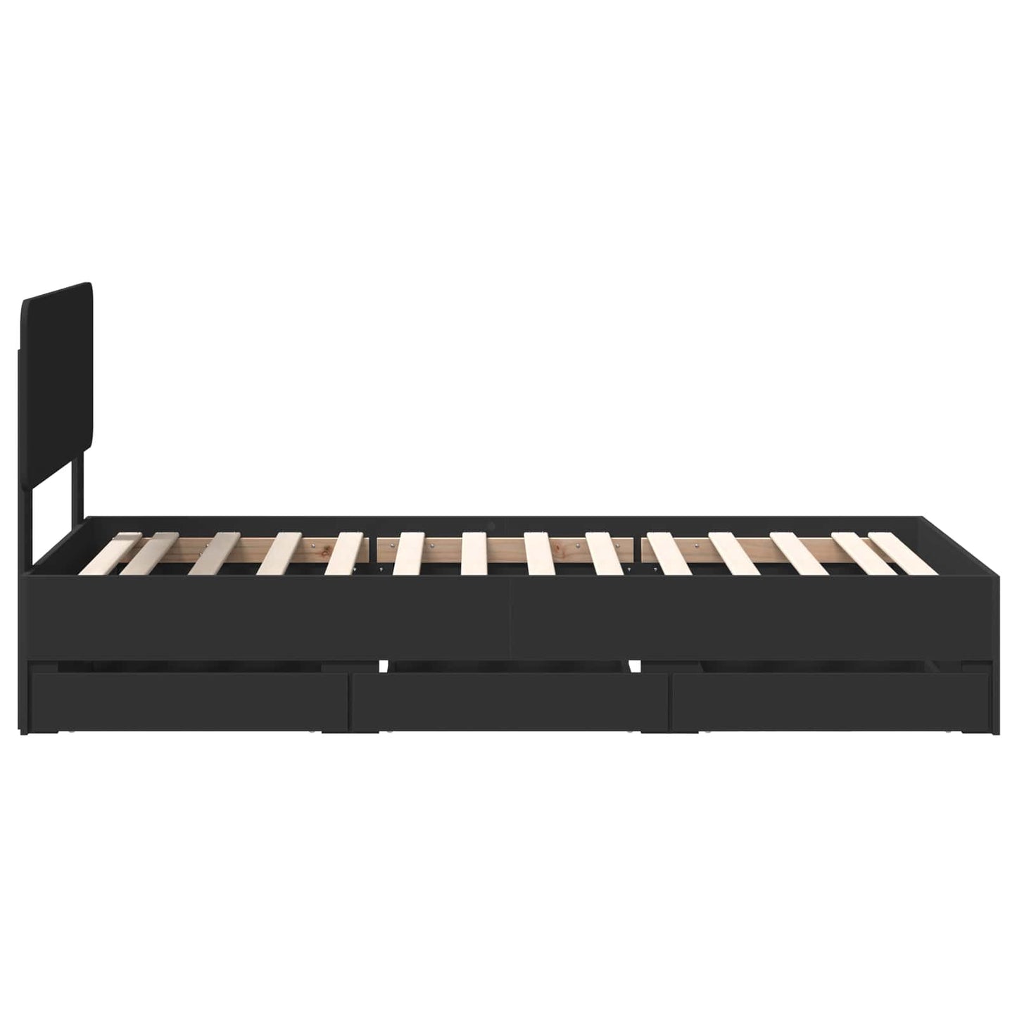 Struttura del letto Nero 90 x 200 cm Legno Ingegnerizzato