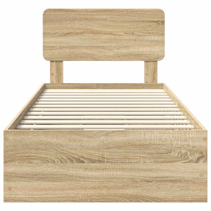 Struttura del letto con cassetto Rovere Sonoma 90 x 200 cm