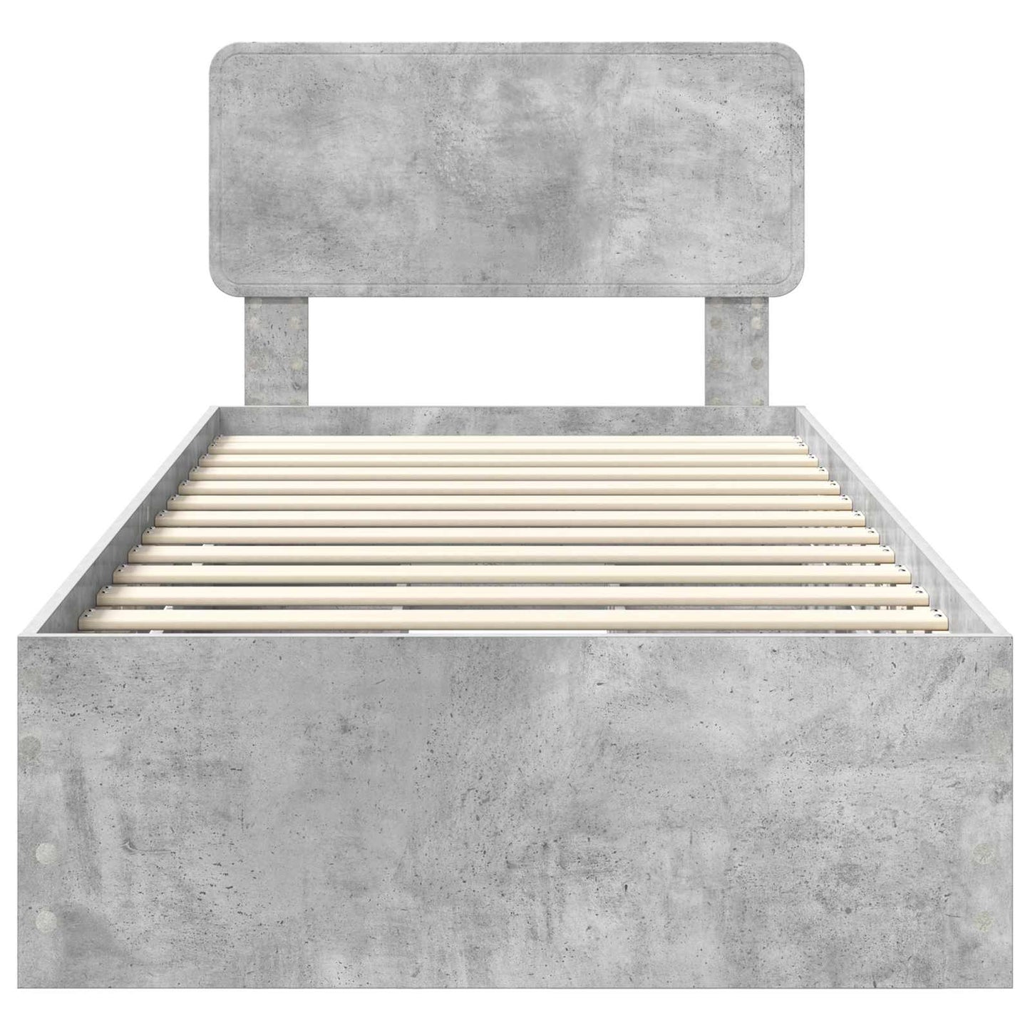 Struttura del letto con cassetto Grigio cemento 90 x 200 cm
