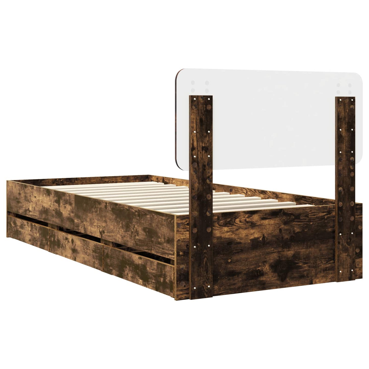 Struttura del letto con cassetto Quercia Affumicata 90 x 190 cm | homemem39