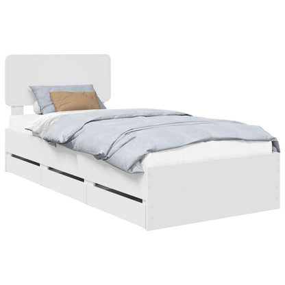 Struttura del letto Bianco 75 x 190 cm Legno ingegnerizzato | homemem39