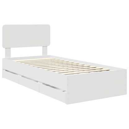 Struttura del letto Bianco 75 x 190 cm Legno ingegnerizzato | homemem39