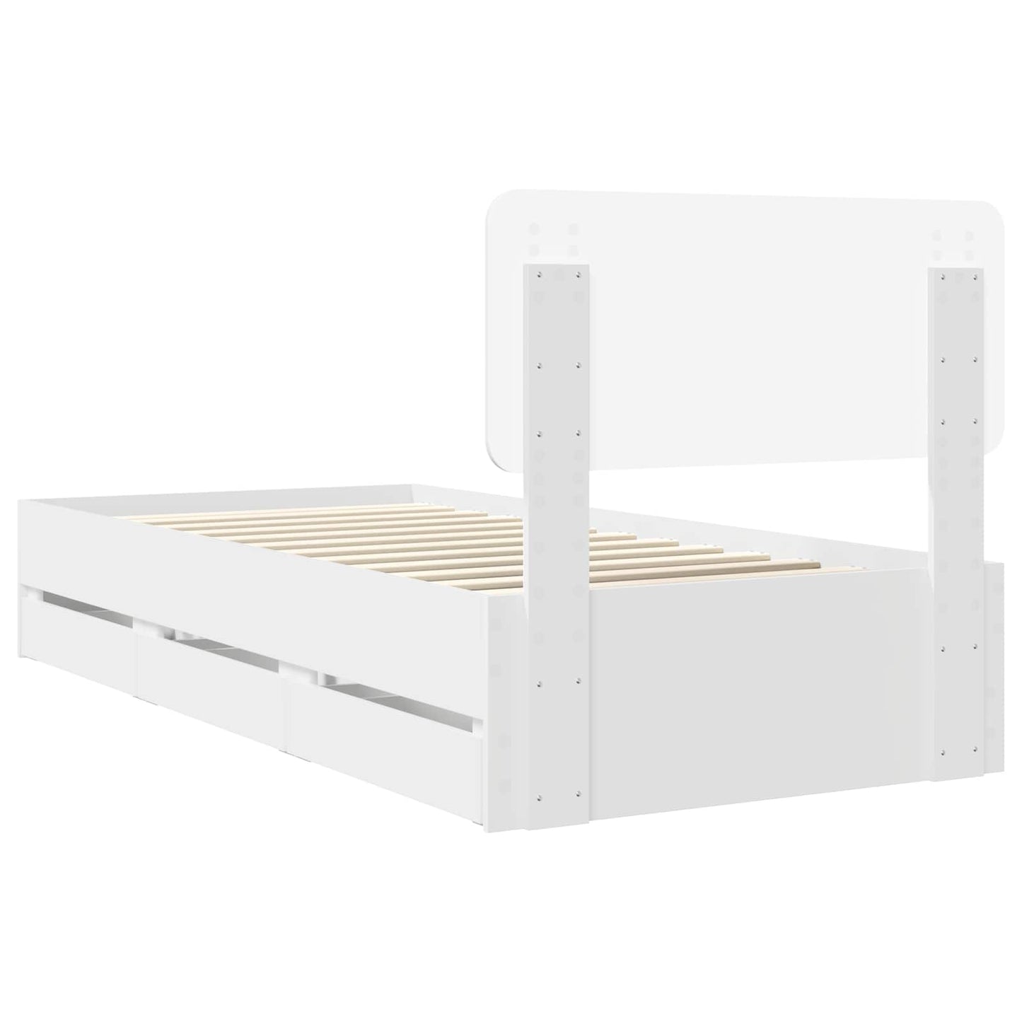 Struttura del letto Bianco 75 x 190 cm Legno ingegnerizzato | homemem39