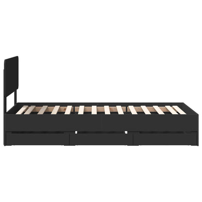 Struttura del letto Nero 75 x 190 cm Legno ingegnerizzato | homemem39