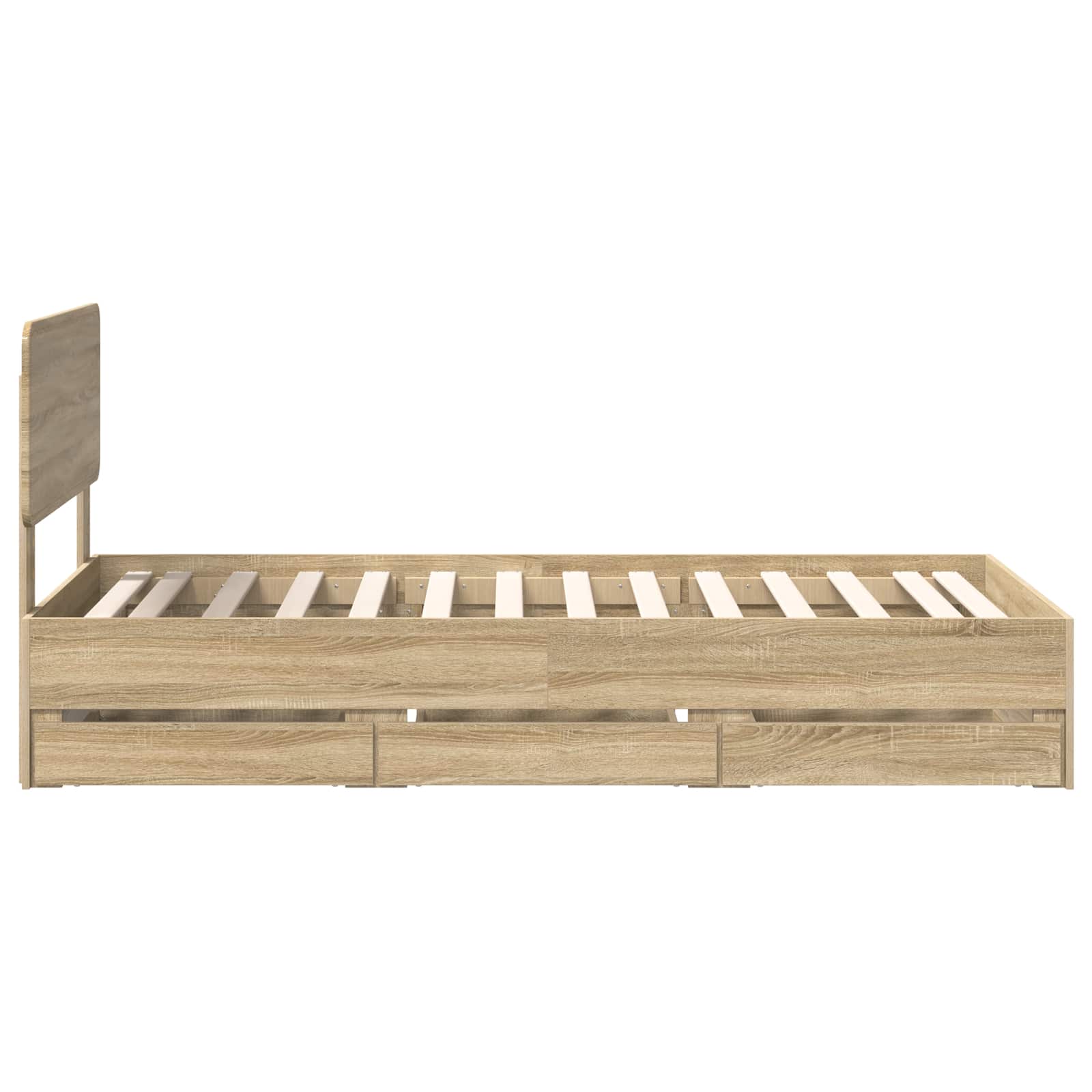 Struttura del letto con cassetto Rovere Sonoma 75 x 190 cm | homemem39