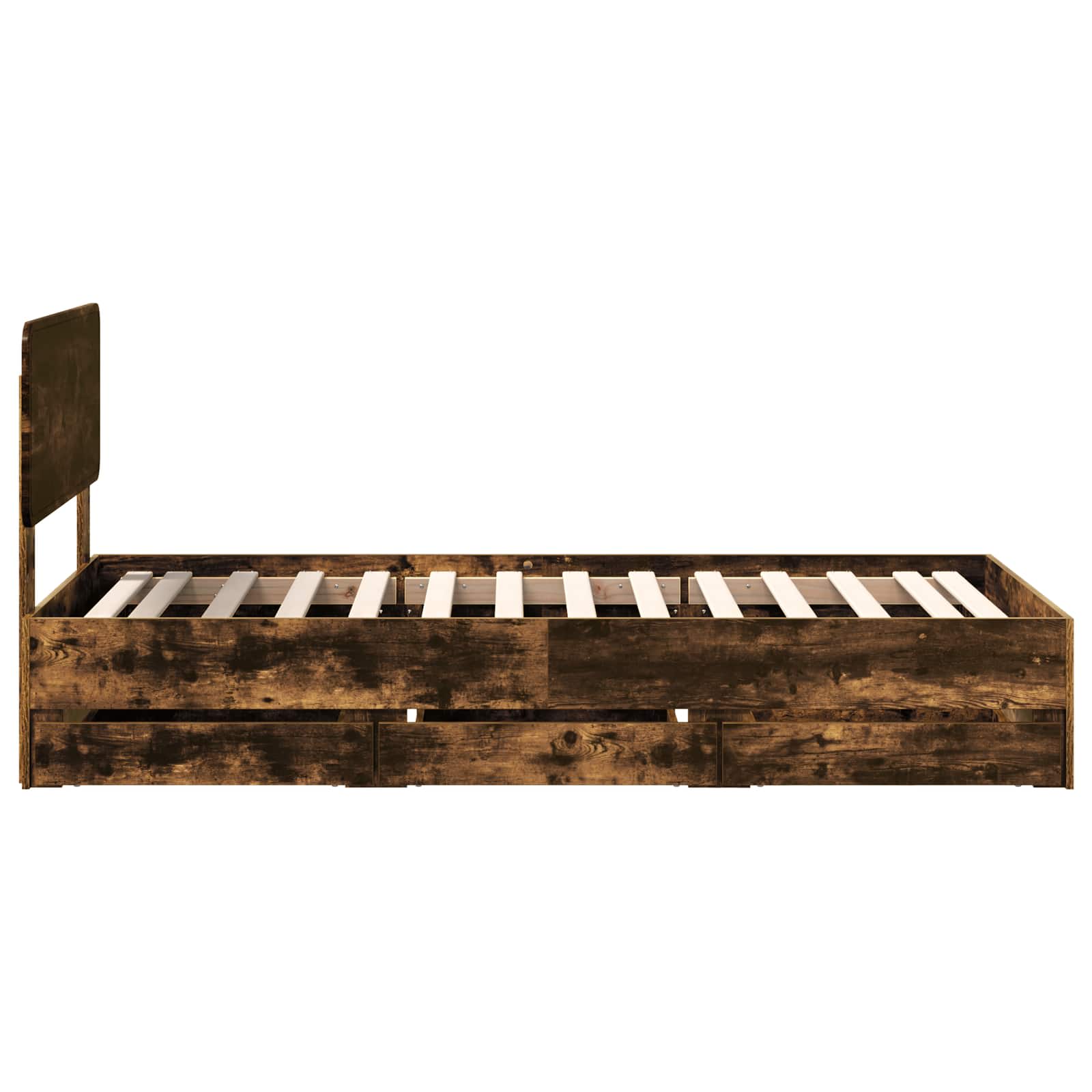 Struttura del letto con cassetto Quercia Affumicata 75 x 190 cm | homemem39