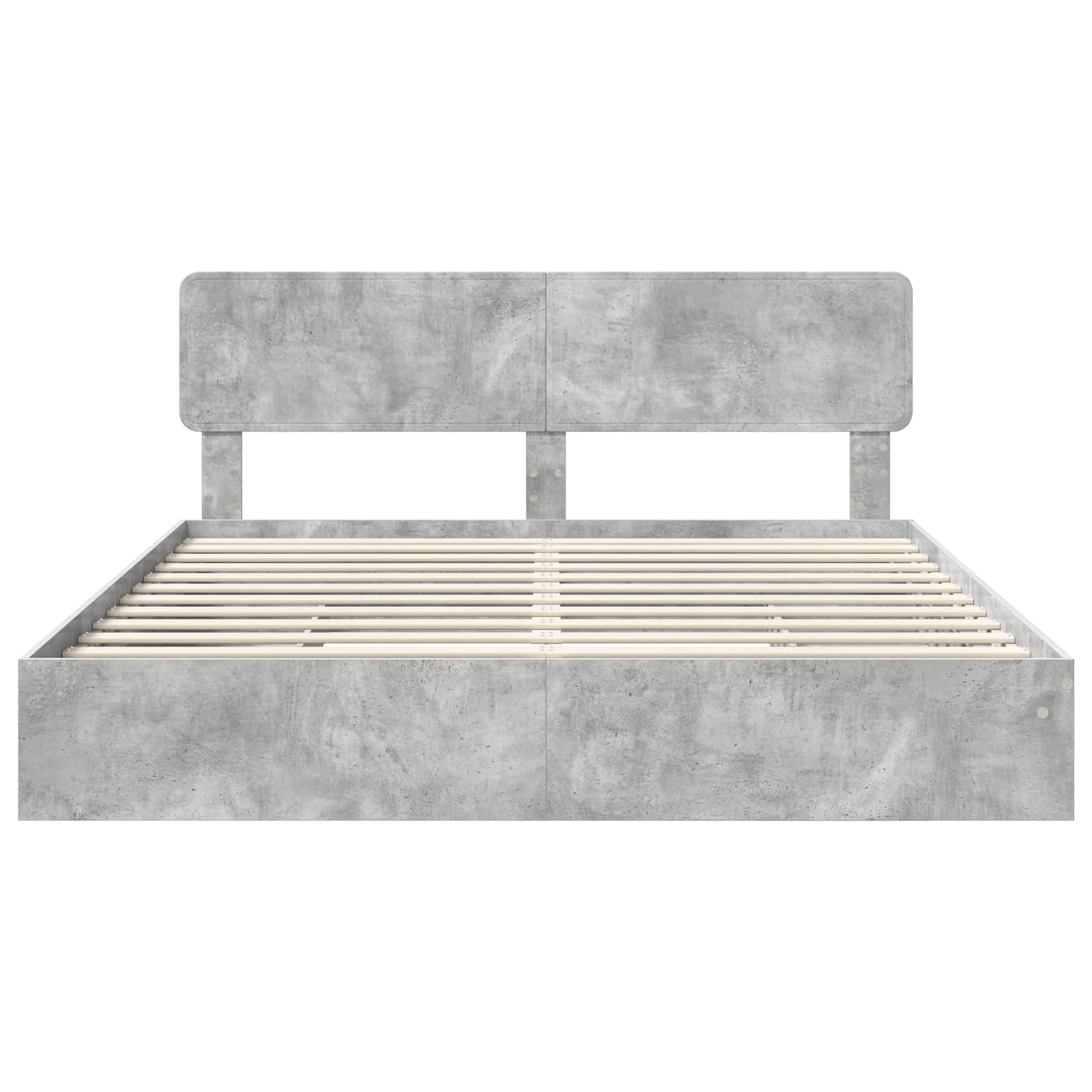 Letto con Contenitore con testiera Grigio cemento 200 x 200 cm | homemem39