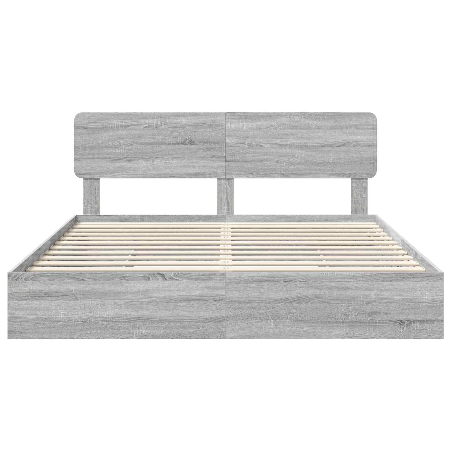 Letto con Contenitore con testiera Grigio Sonoma 180 x 200 cm | homemem39