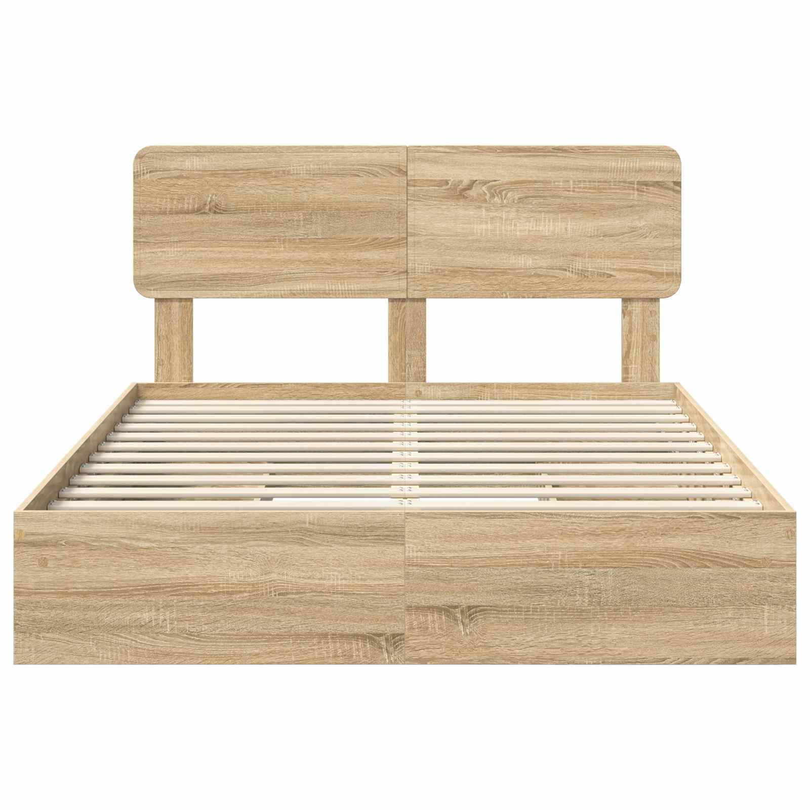 Letto con Contenitore con testiera Rovere Sonoma 160 x 200 cm | homemem39