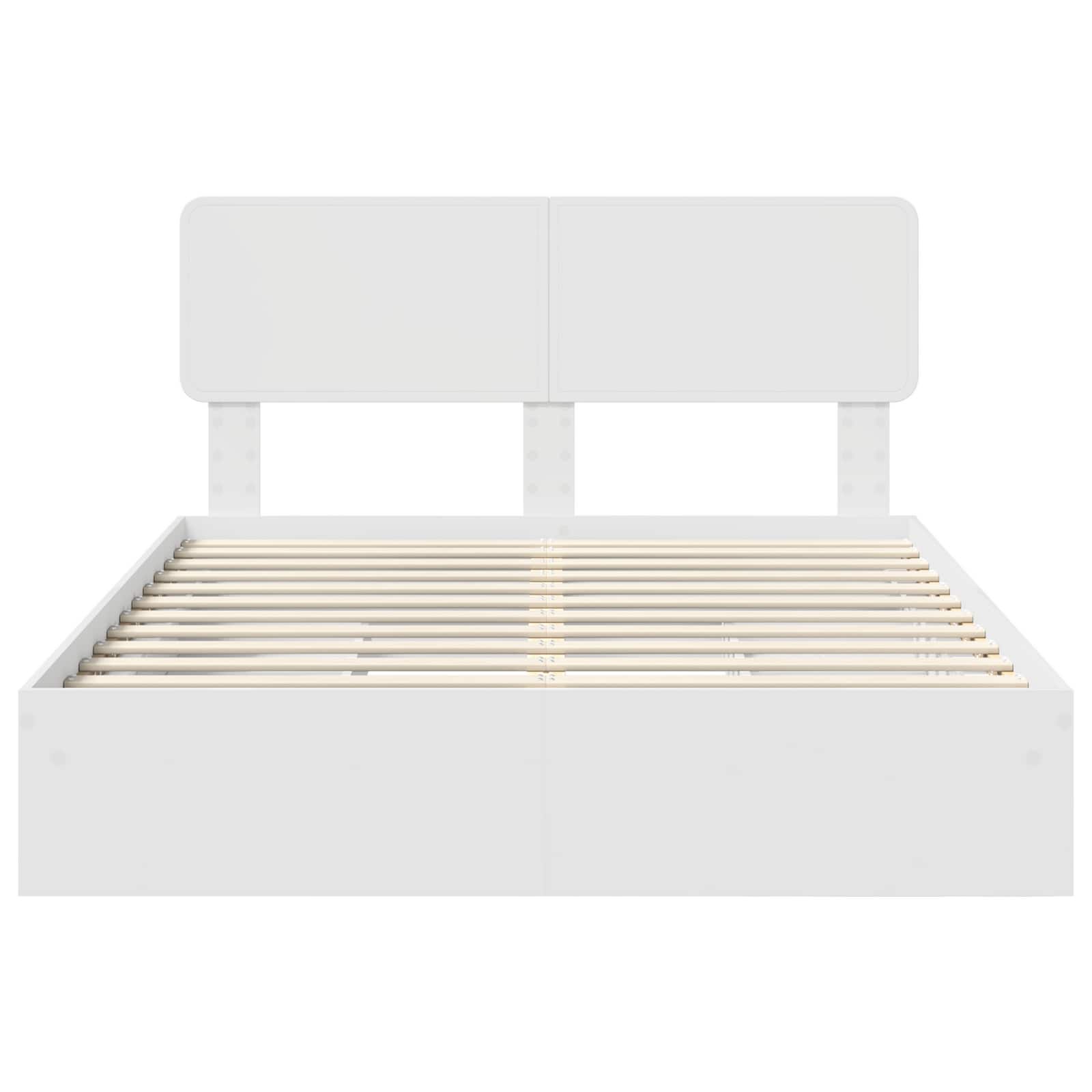 Letto con Contenitore Bianco 140 x 190 cm Legno multistrato | homemem39