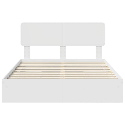 Letto con Contenitore Bianco 140 x 190 cm Legno multistrato | homemem39