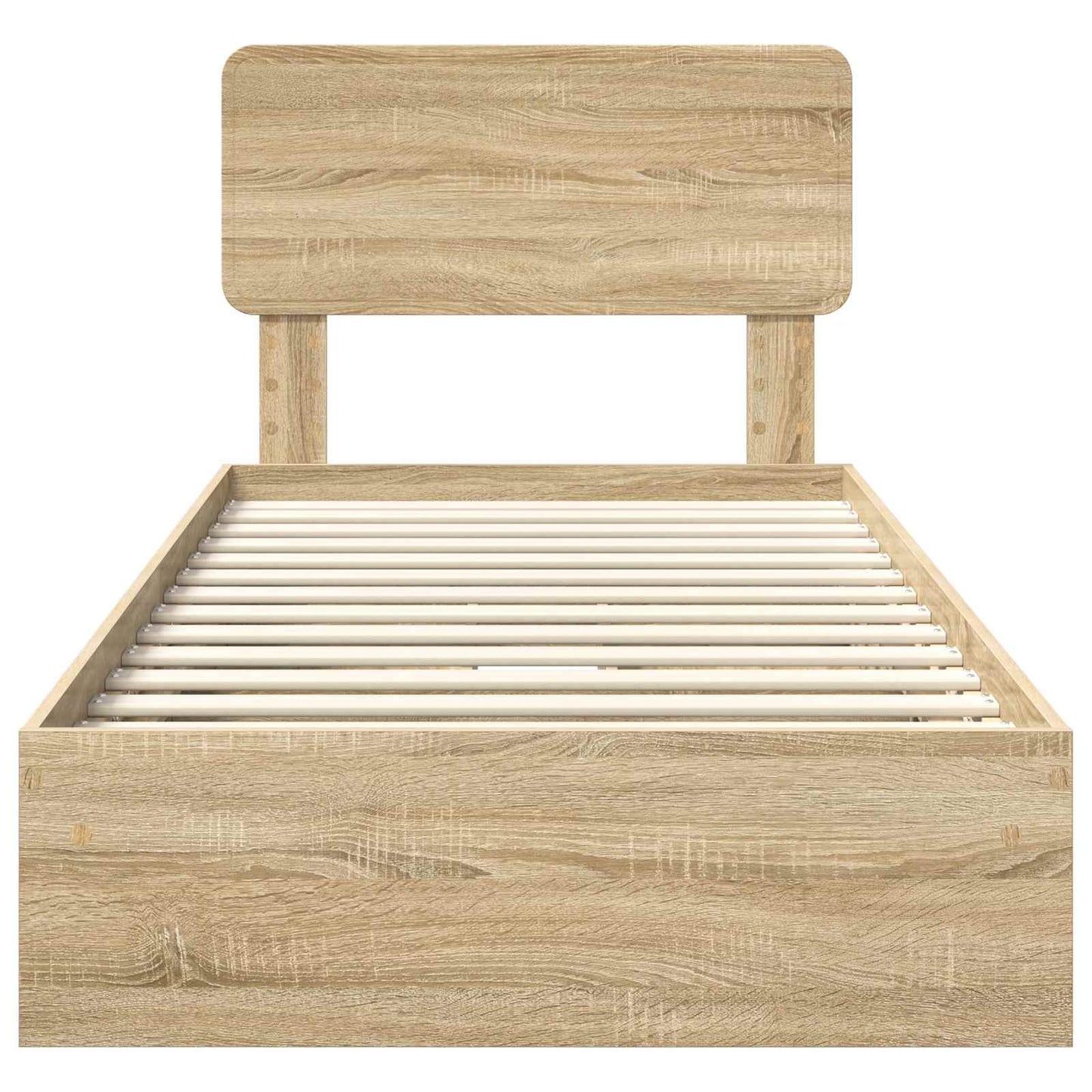 Letto con Contenitore con testiera Rovere Sonoma 100 x 200 cm | homemem39