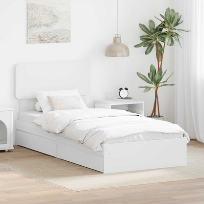 Letto con Contenitore Bianco 90 x 200 cm Legno multistrato | homemem39