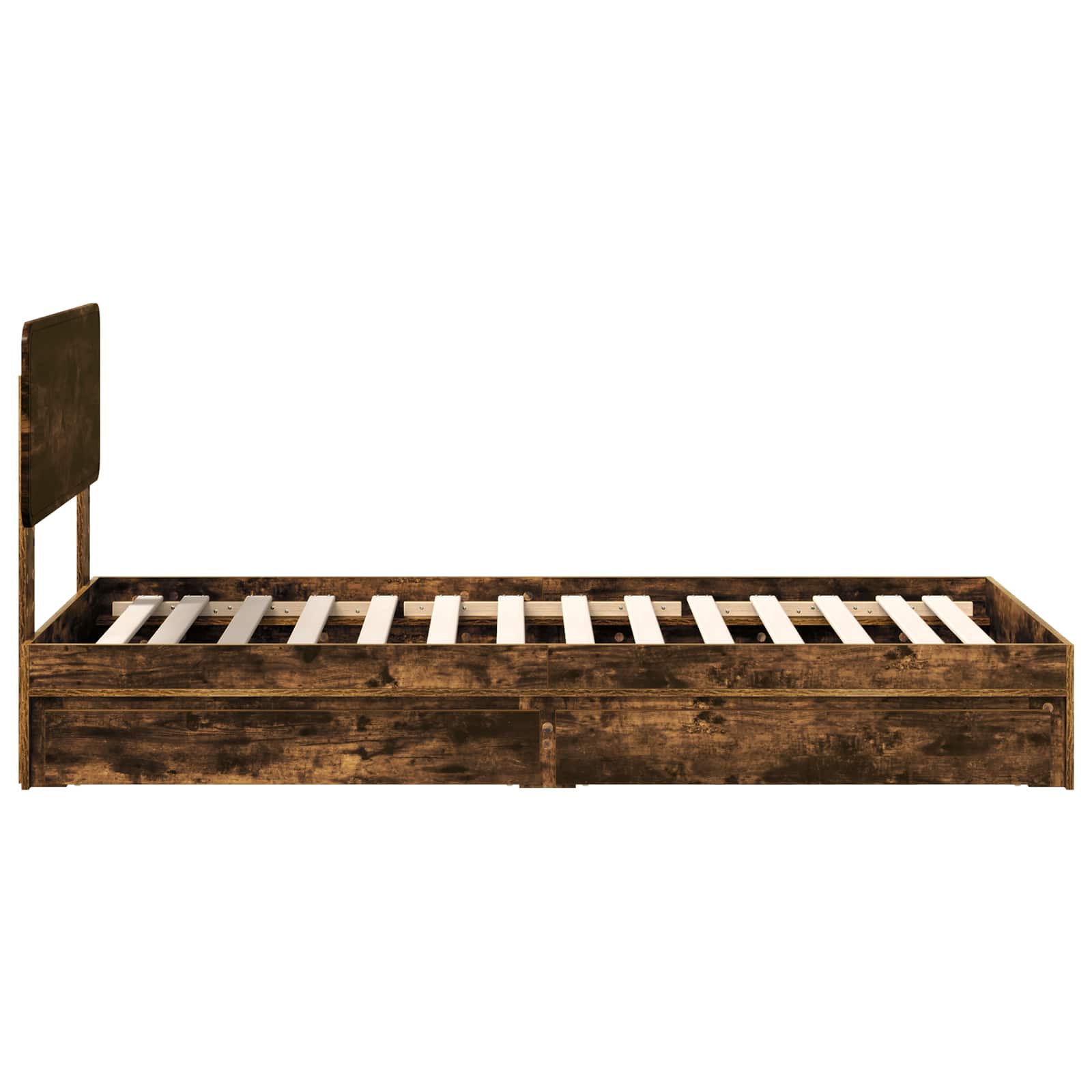 Letto con Contenitore Rovere fumé 90 x 200 cm Legno multistrato | homemem39
