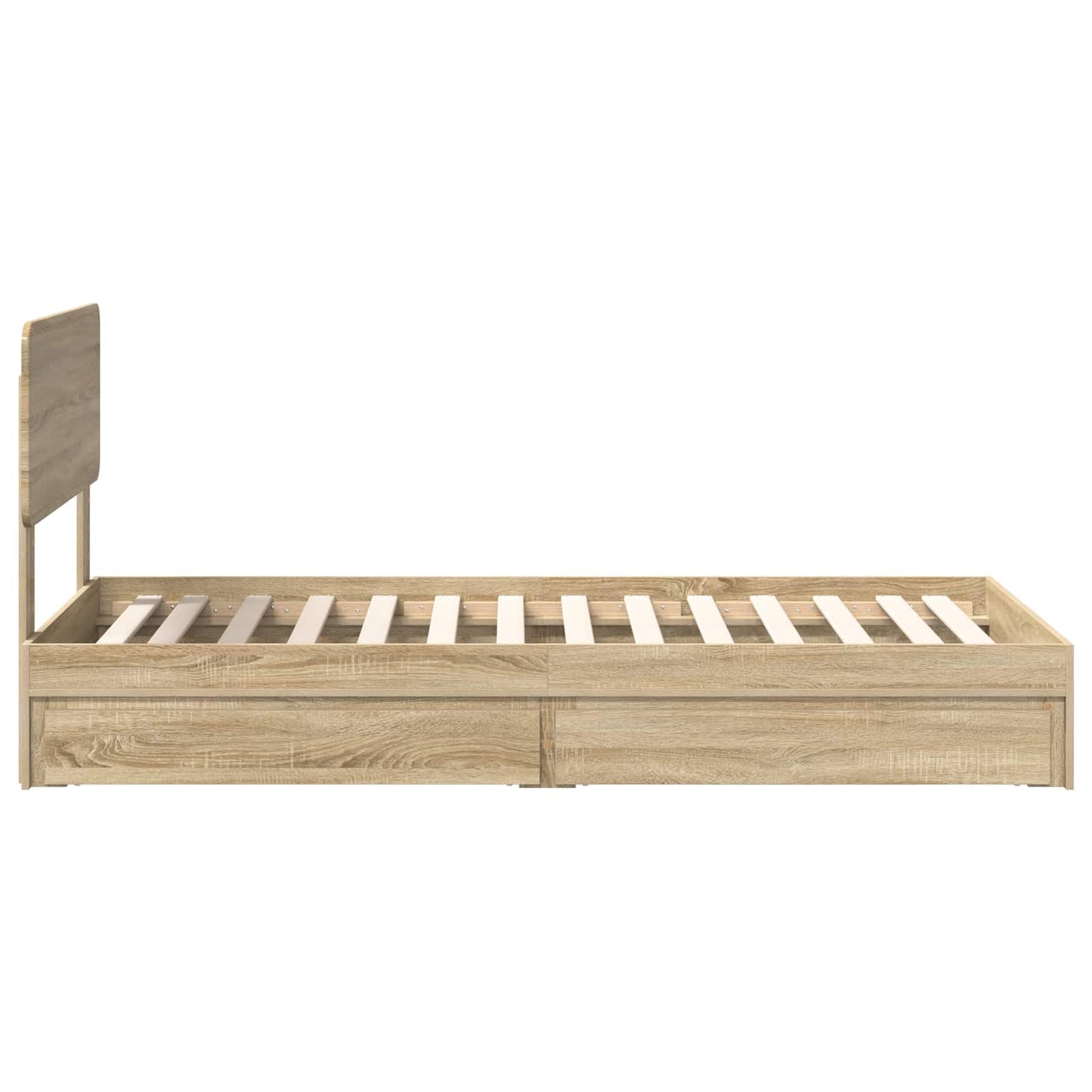 Letto con Contenitore con testiera Rovere Sonoma 90 x 190 cm | homemem39