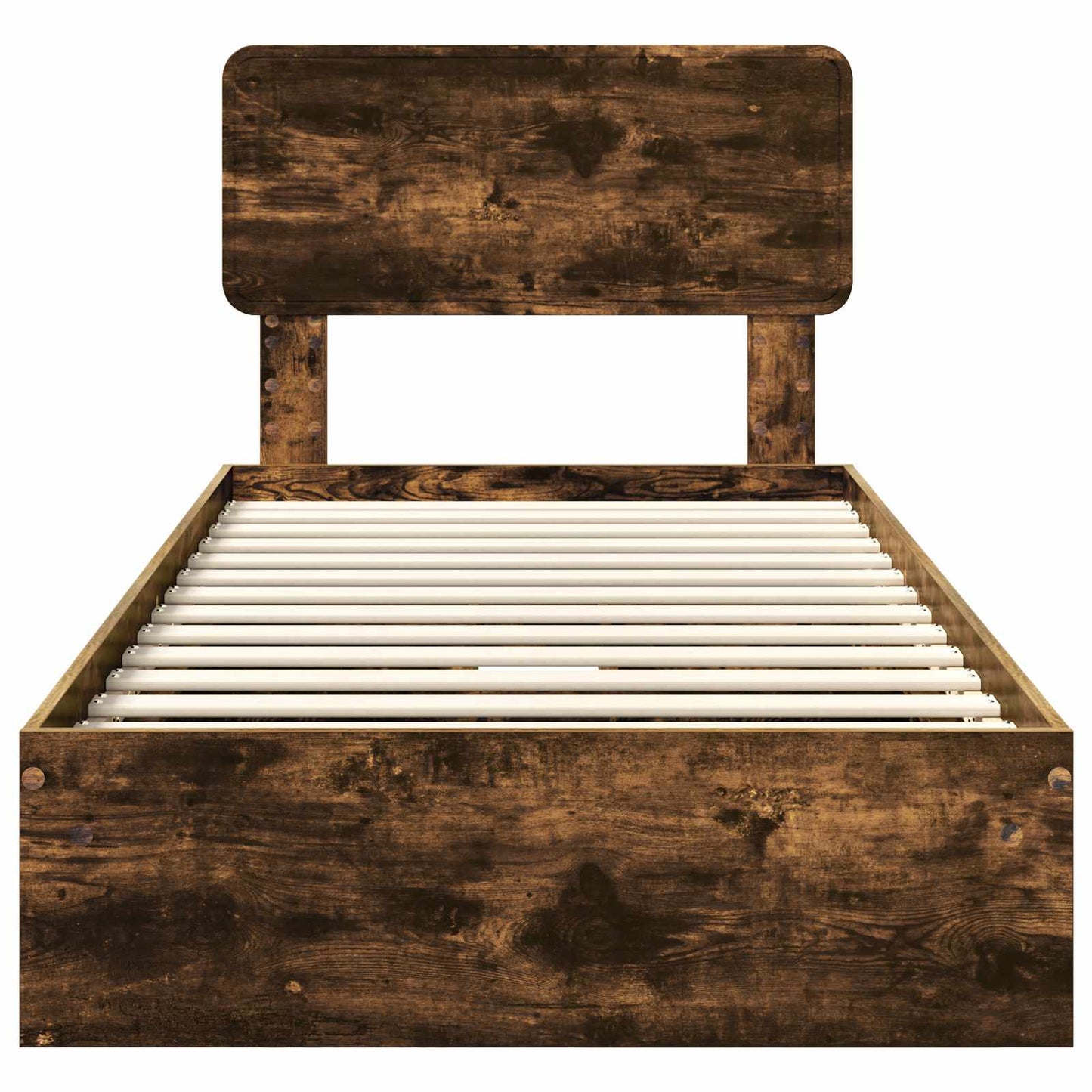 Letto con Contenitore Rovere fumé 90 x 190 cm Legno multistrato | homemem39