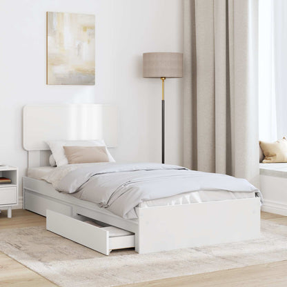 Letto con Contenitore Bianco 75 x 190 cm Legno multistrato | homemem39