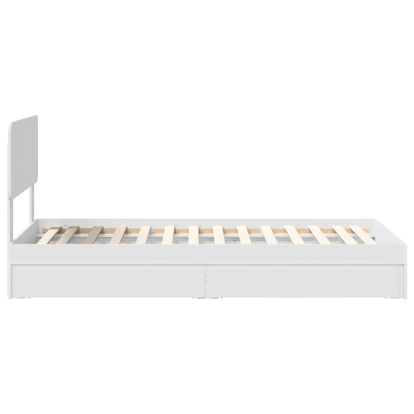 Letto con Contenitore Bianco 75 x 190 cm Legno multistrato | homemem39