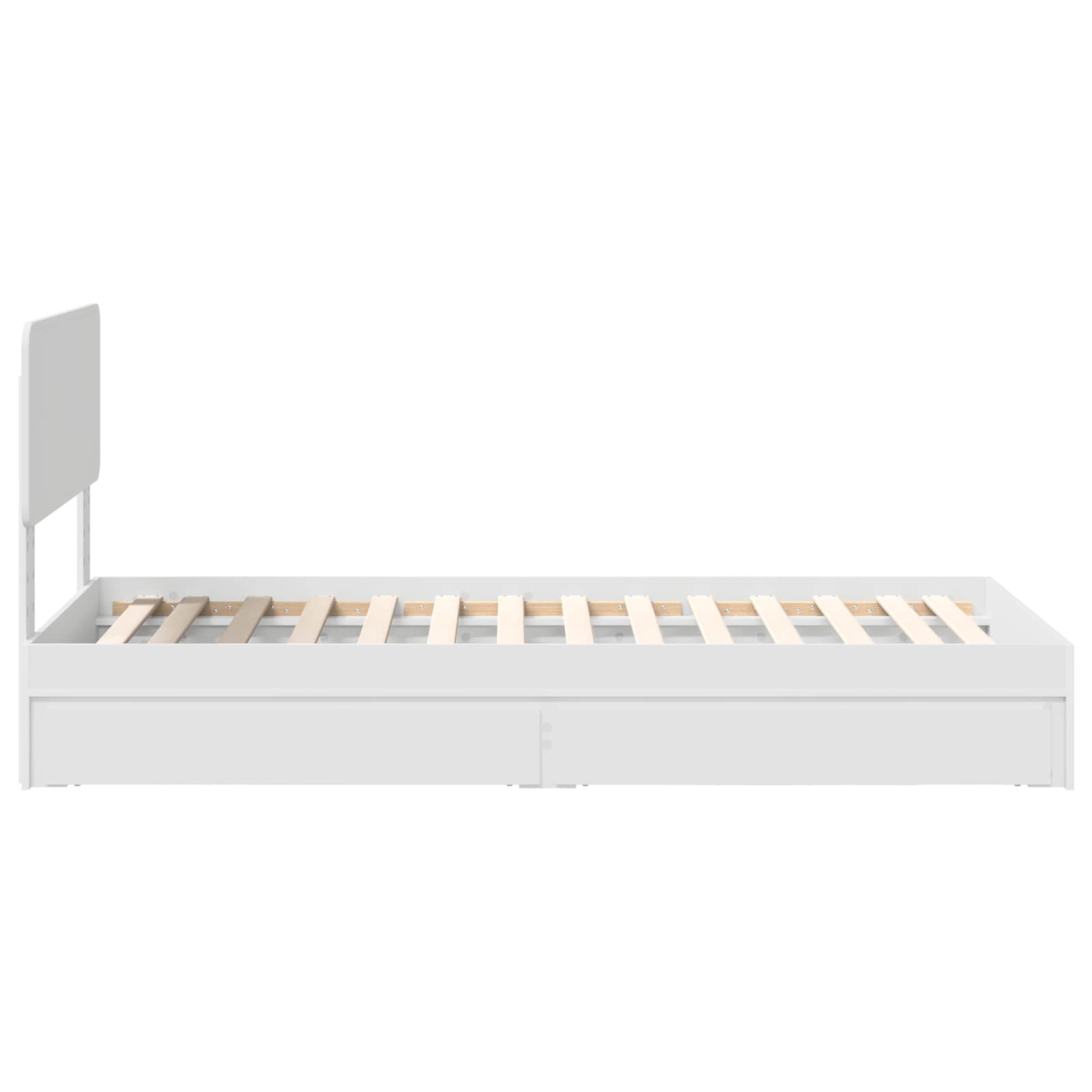 Letto con Contenitore Bianco 75 x 190 cm Legno multistrato | homemem39