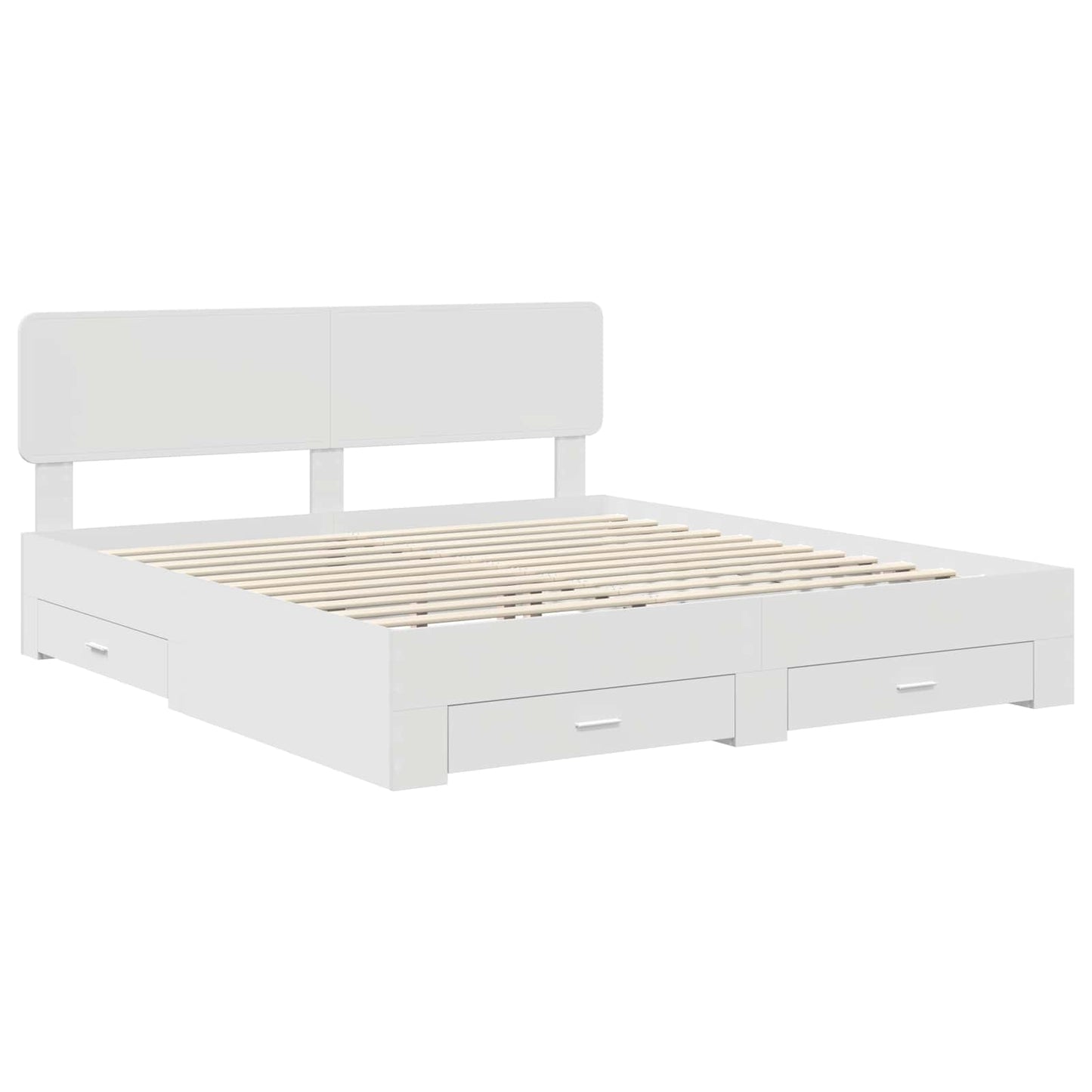 Struttura del letto Bianco 180 x 200 cm Legno multistrato | homemem39