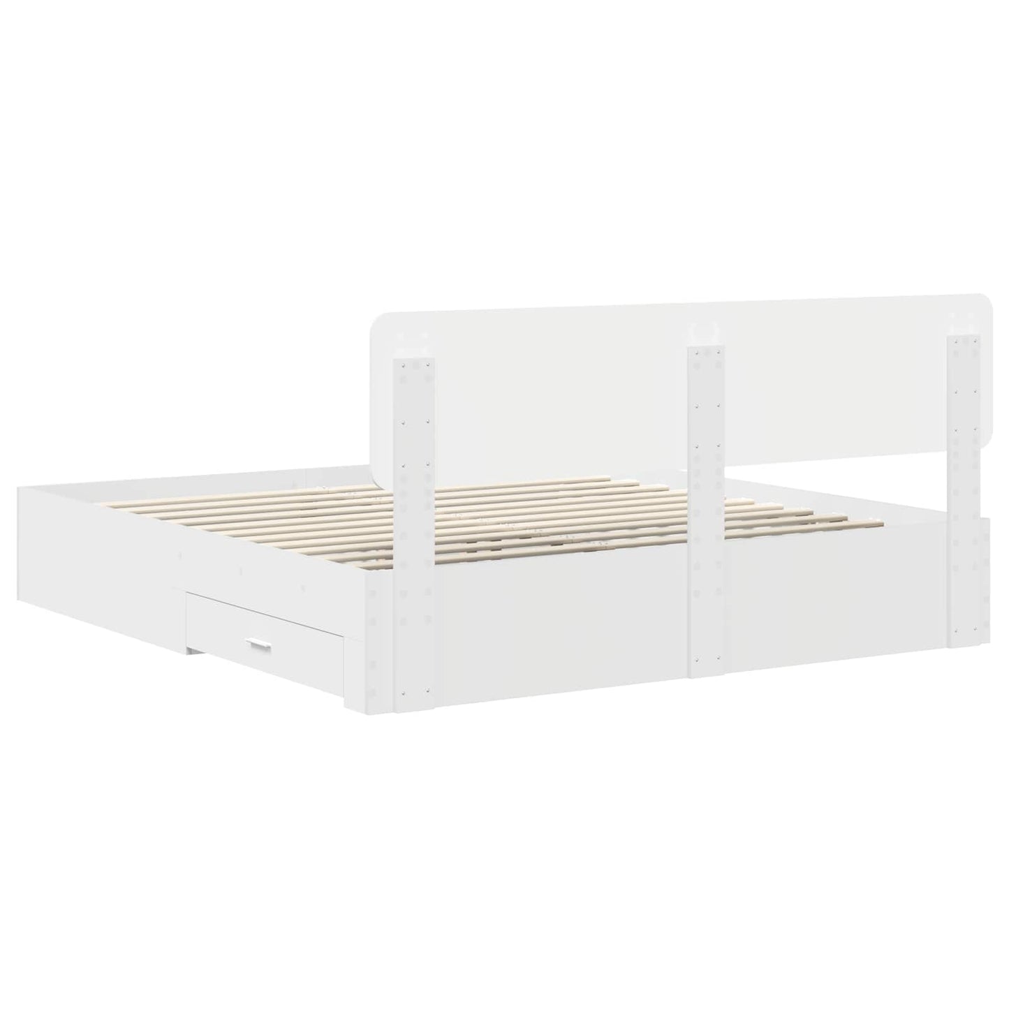 Struttura del letto Bianco 180 x 200 cm Legno multistrato | homemem39