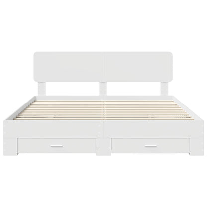 Struttura del letto Bianco 180 x 200 cm Legno multistrato | homemem39