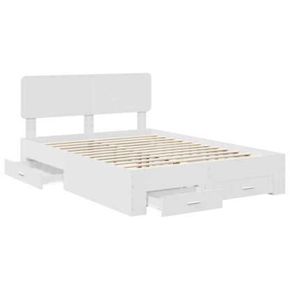 Struttura del letto Bianco 160 x 200 cm Legno multistrato | homemem39