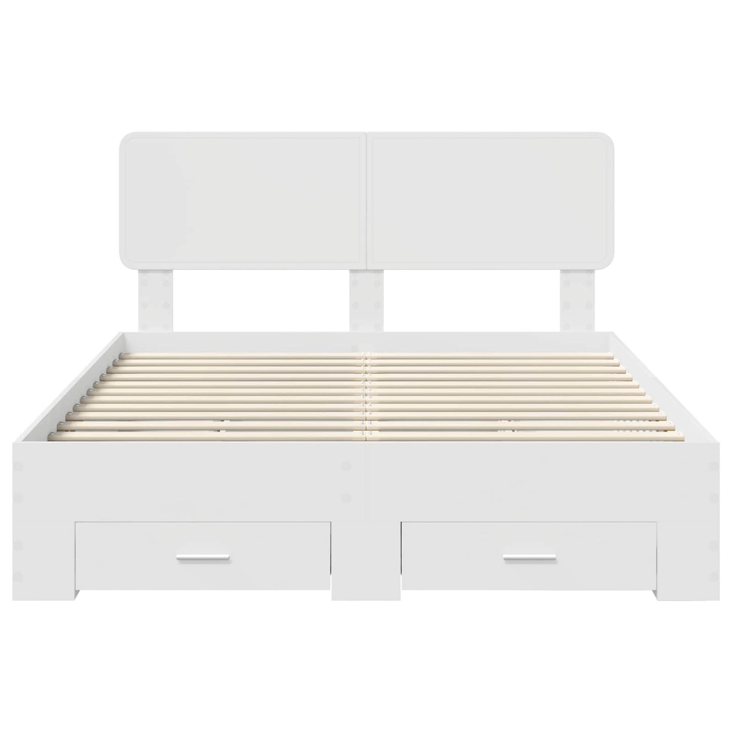 Struttura del letto Bianco 160 x 200 cm Legno multistrato | homemem39