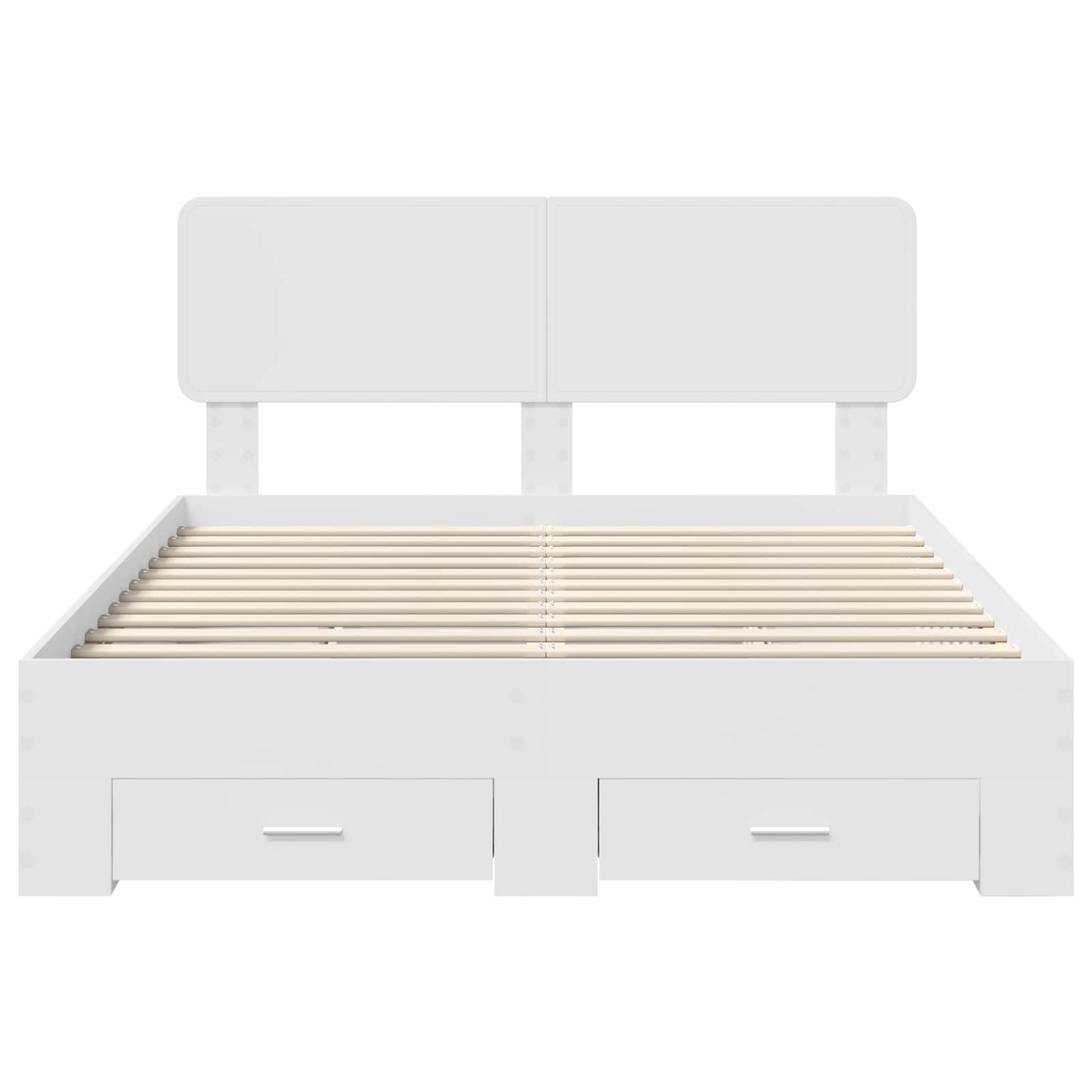 Struttura del letto Bianco 160 x 200 cm Legno multistrato | homemem39