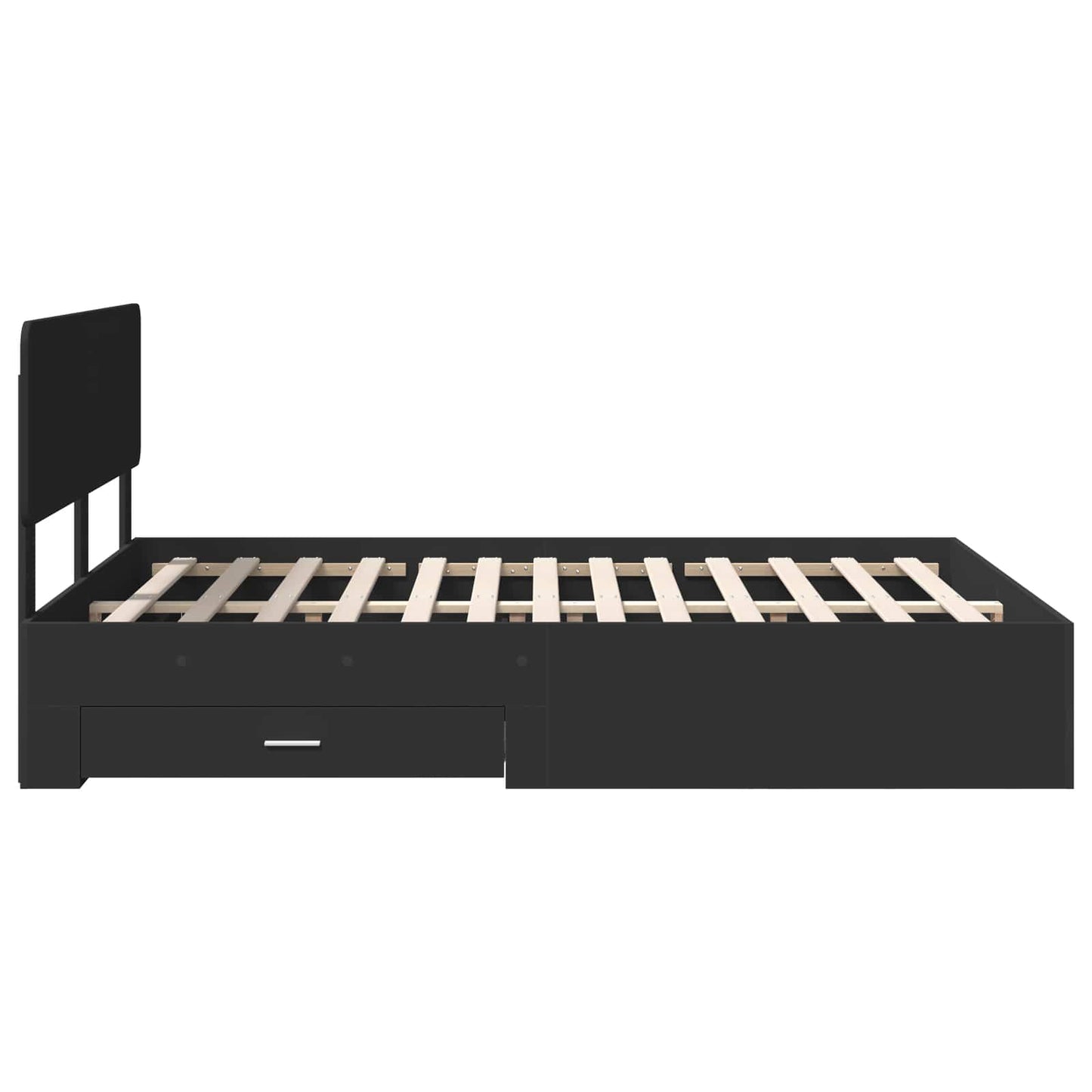Struttura del letto Nero 160 x 200 cm Legno multistrato