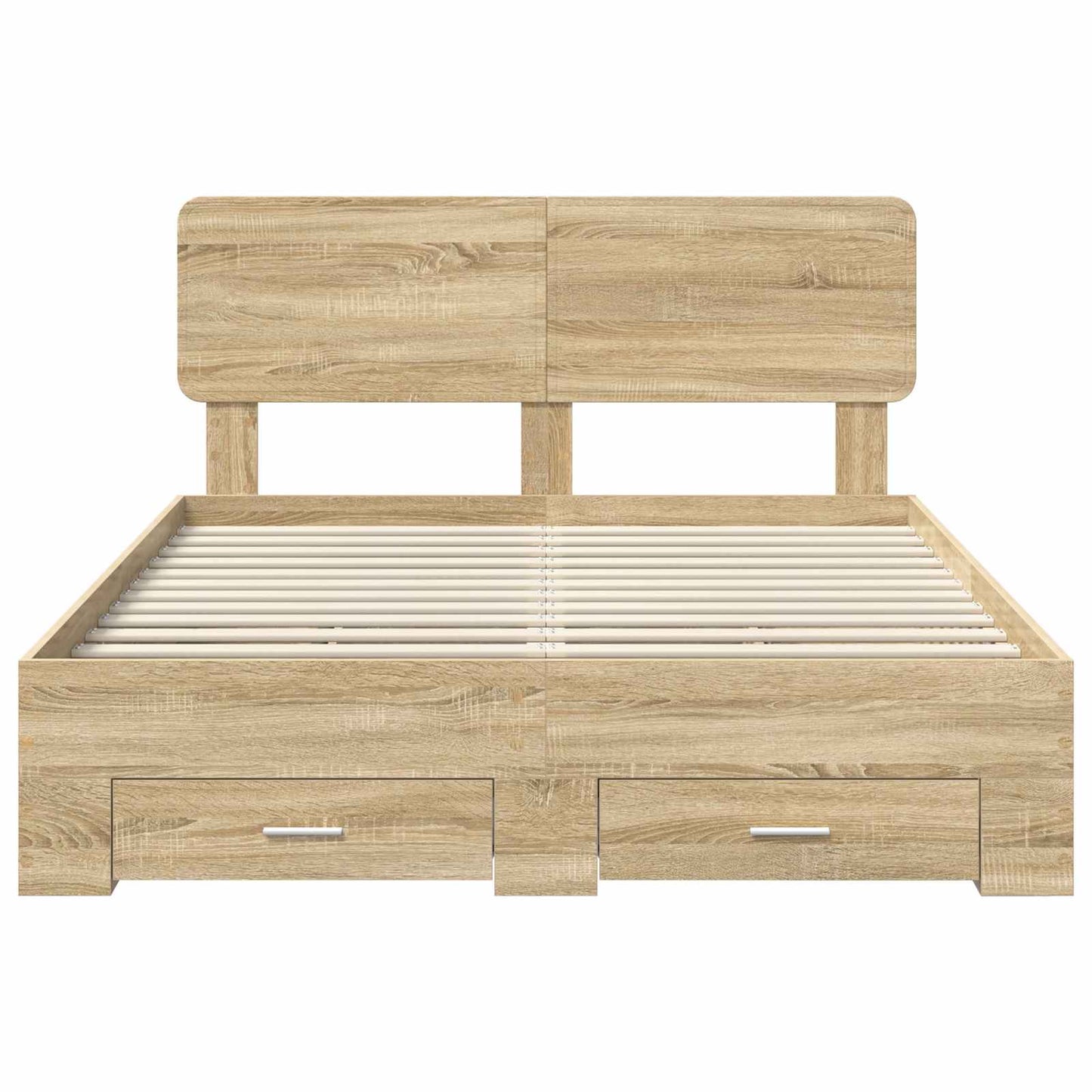 Struttura del letto con testiera Rovere Sonoma 150 x 200 cm | homemem39