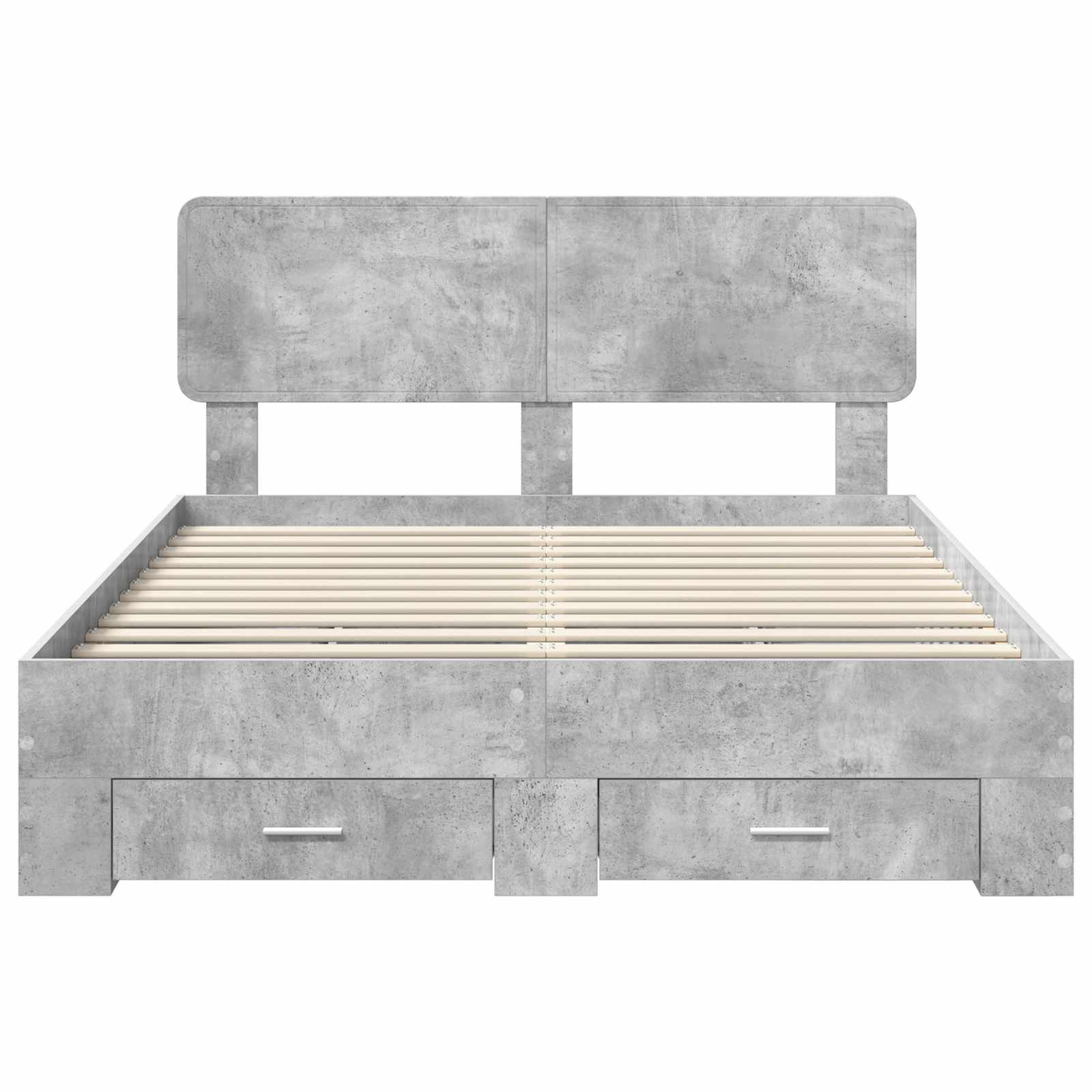 Struttura del letto con testiera Grigio cemento 150 x 200 cm | homemem39