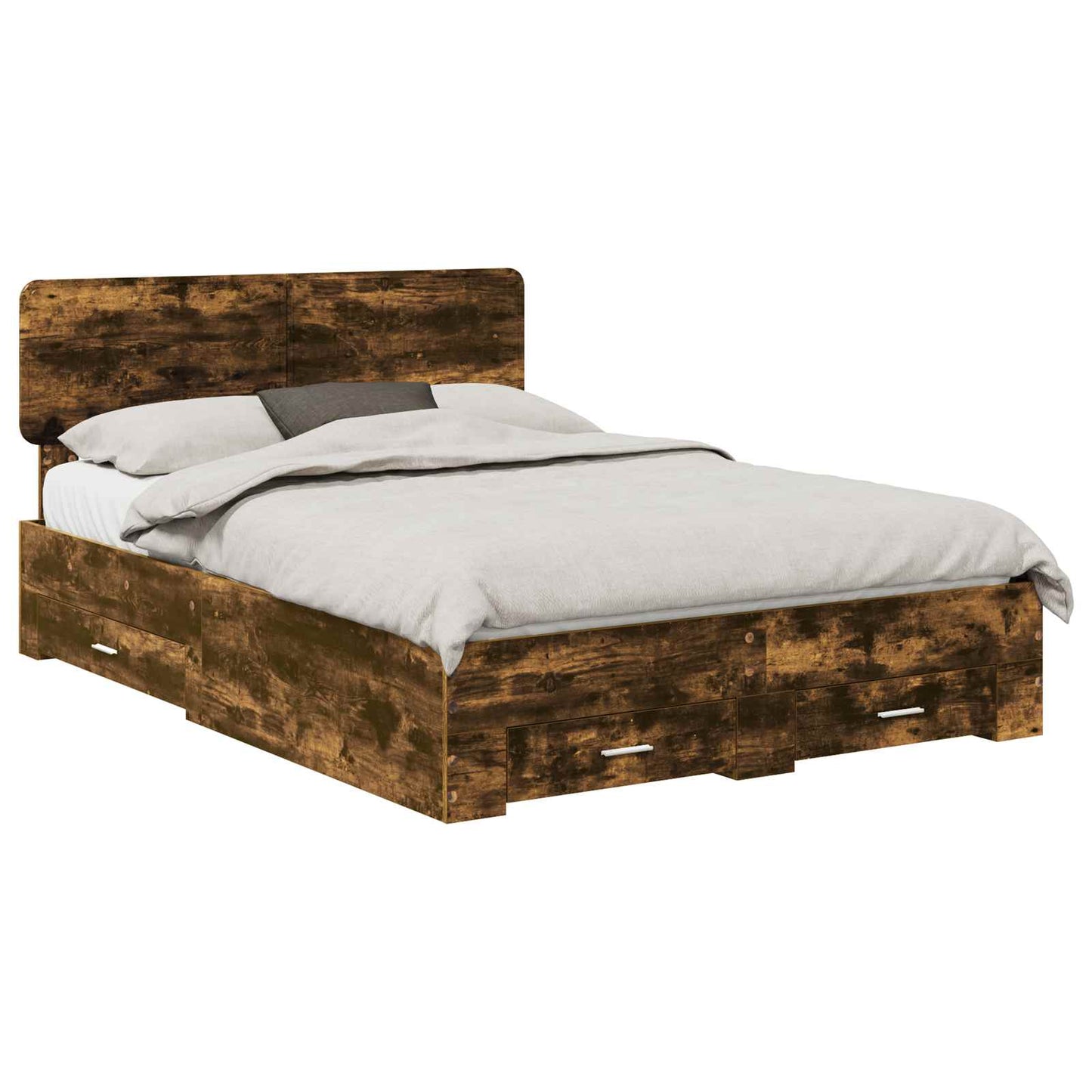 Struttura del letto Rovere fumé 150 x 200 cm Legno multistrato | homemem39