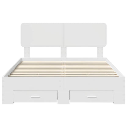 Struttura del letto Bianco 140 x 200 cm Legno multistrato | homemem39
