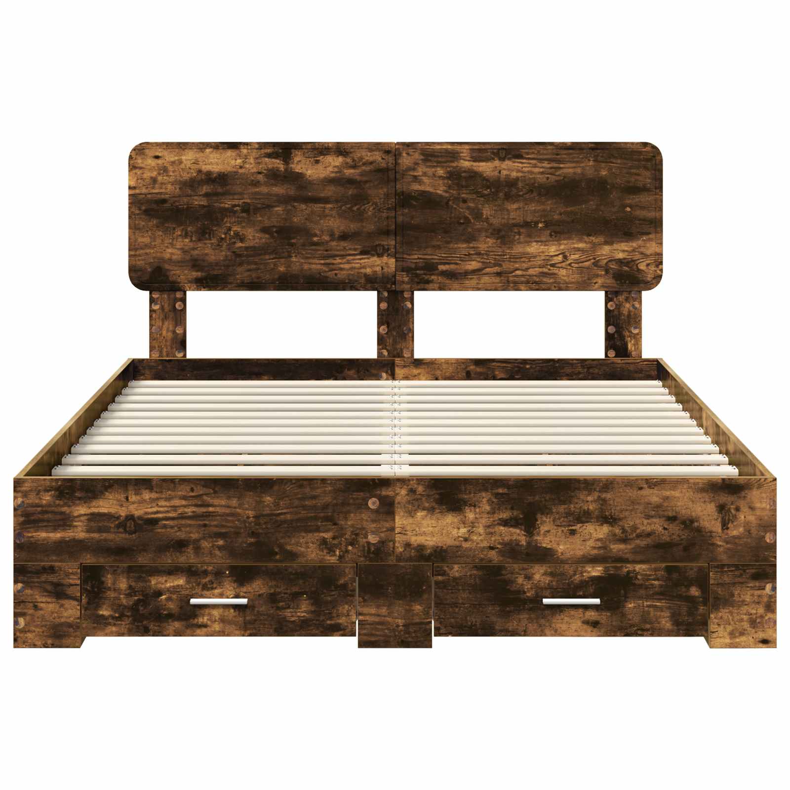 Struttura del letto Rovere fumé 140 x 200 cm Legno multistrato | homemem39