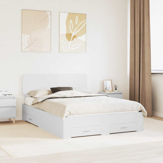 Struttura del letto Bianco 140 x 190 cm Legno ingegnerizzato