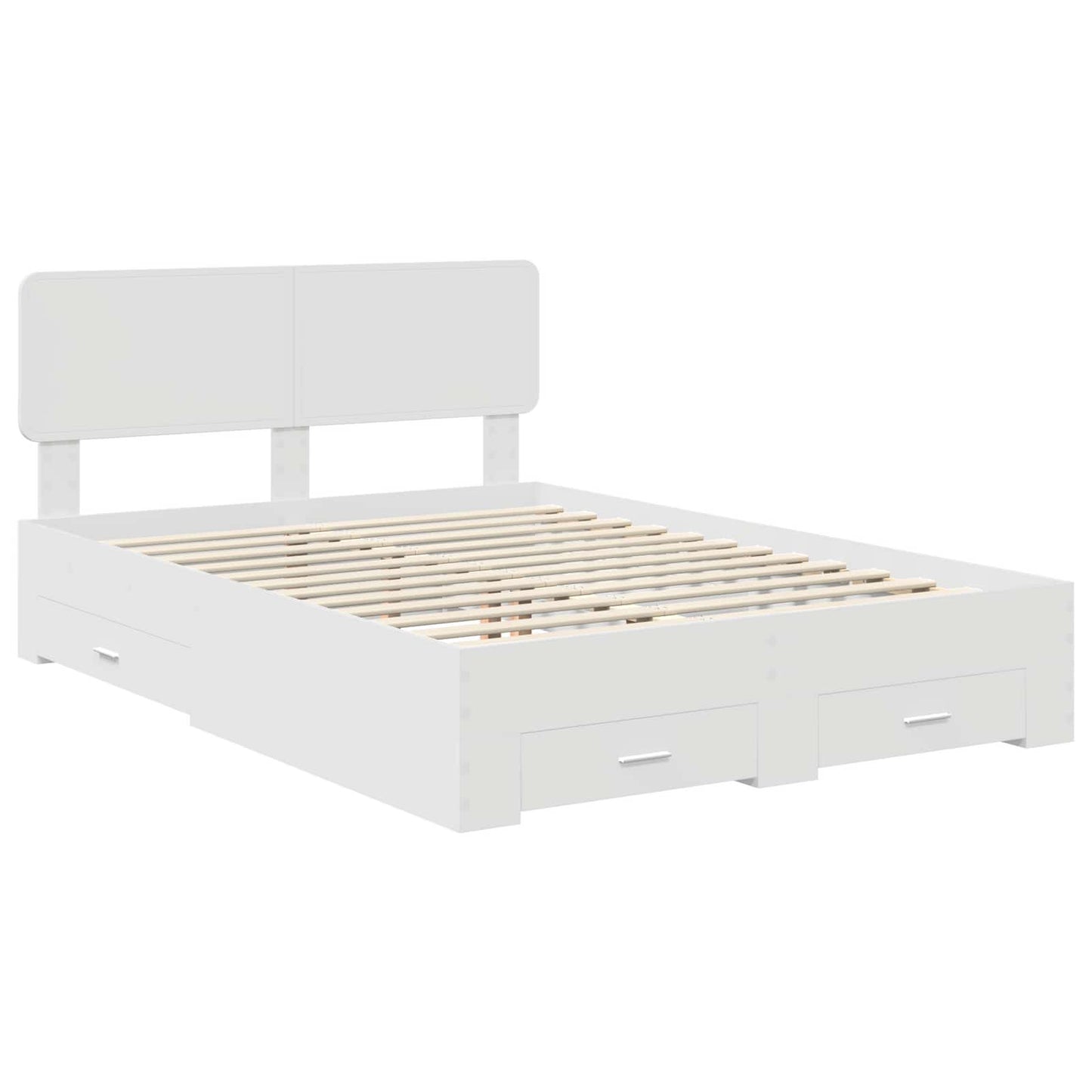Struttura del letto Bianco 140 x 190 cm Legno multistrato | homemem39