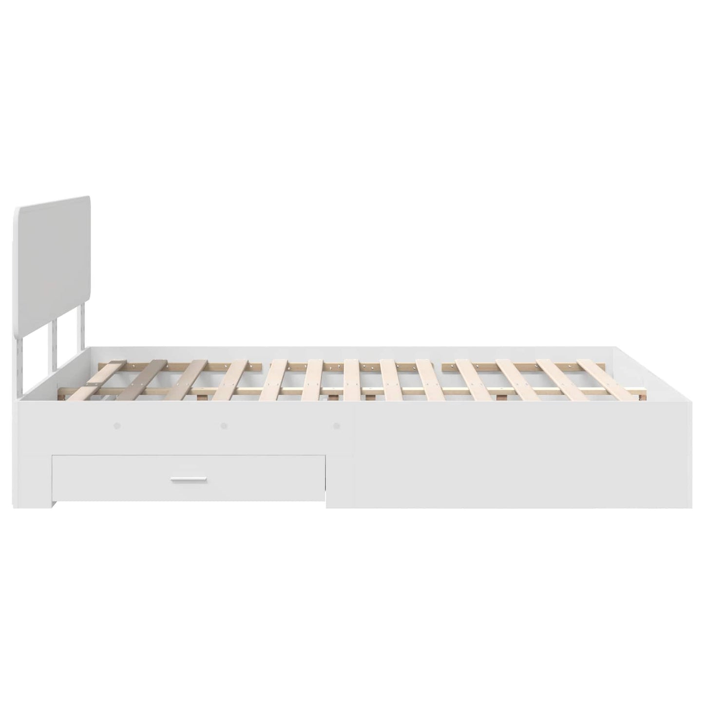 Struttura del letto Bianco 140 x 190 cm Legno multistrato | homemem39