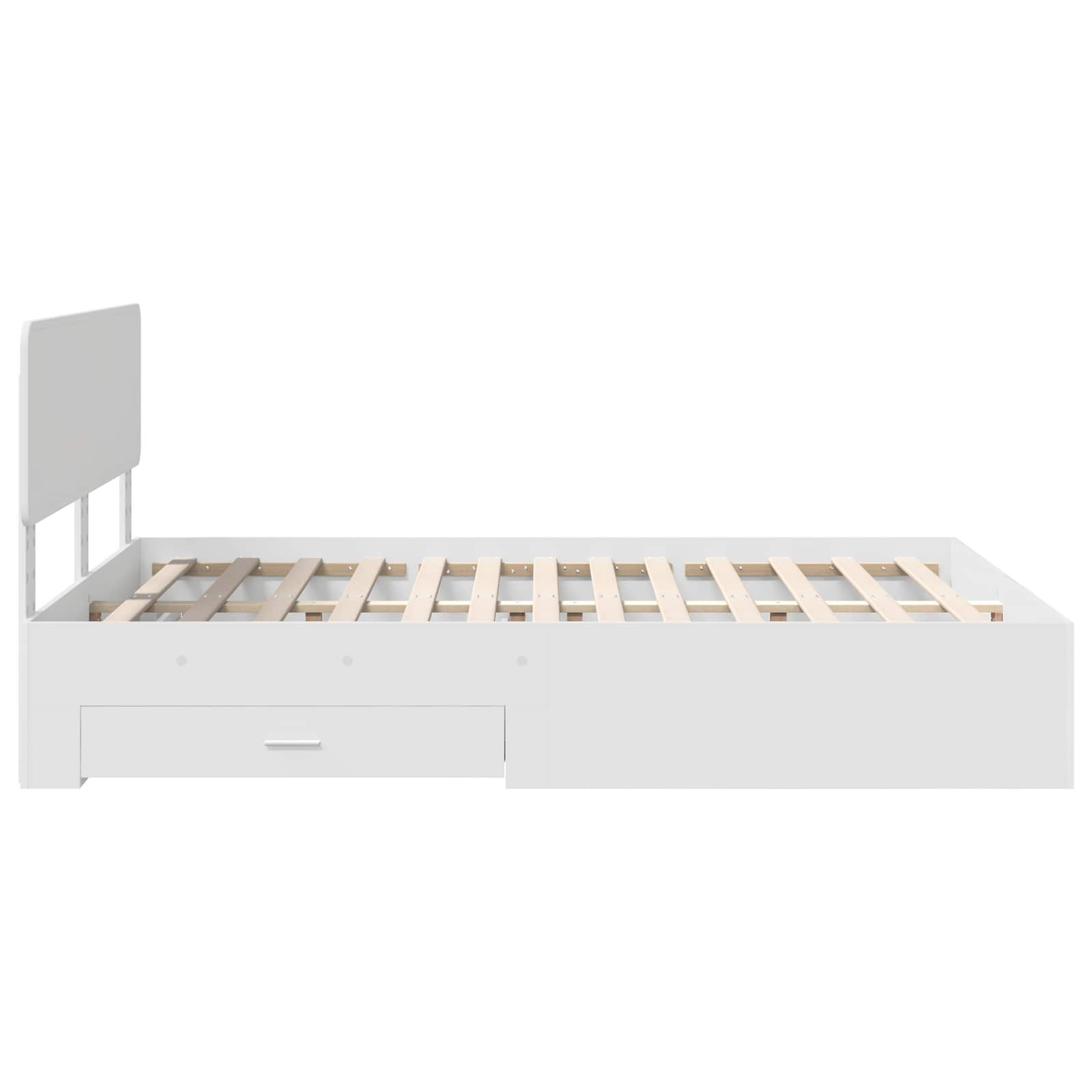 Struttura del letto Bianco 140 x 190 cm Legno multistrato | homemem39
