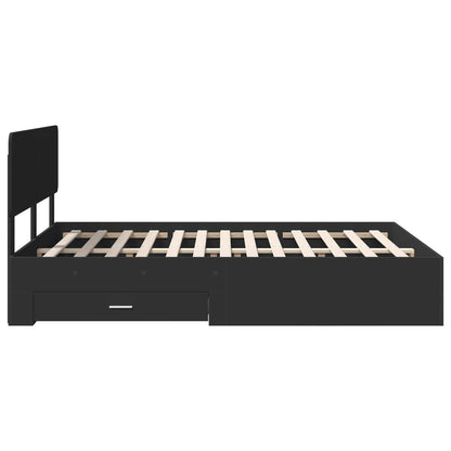 Struttura del letto Nero 140 x 190 cm Legno multistrato